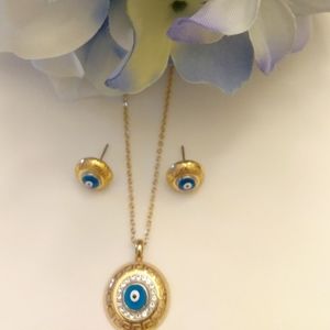 Sterling steel necklace and earrings